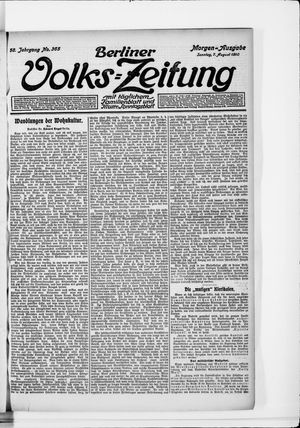 Berliner Volkszeitung on Aug 7, 1910