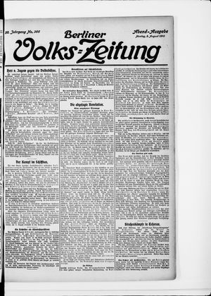 Berliner Volkszeitung vom 08.08.1910