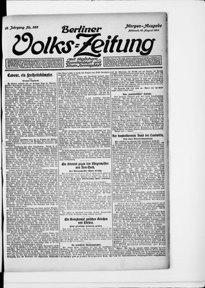 Berliner Volkszeitung vom 10.08.1910