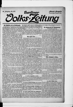 Berliner Volkszeitung on Aug 11, 1910