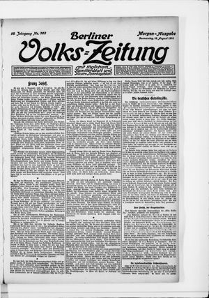 Berliner Volkszeitung vom 18.08.1910