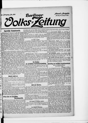 Berliner Volkszeitung vom 22.08.1910