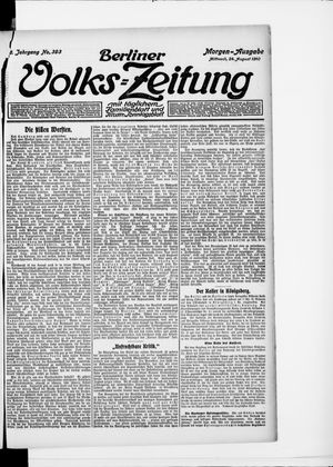 Berliner Volkszeitung vom 24.08.1910