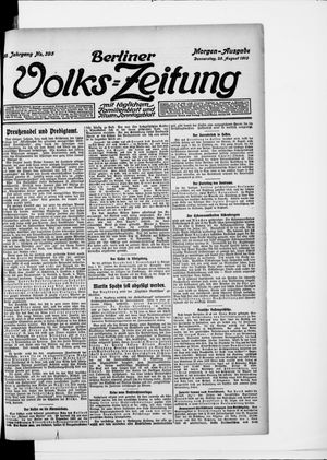 Berliner Volkszeitung vom 25.08.1910