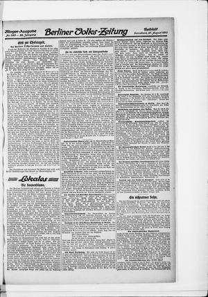 Berliner Volkszeitung vom 27.08.1910