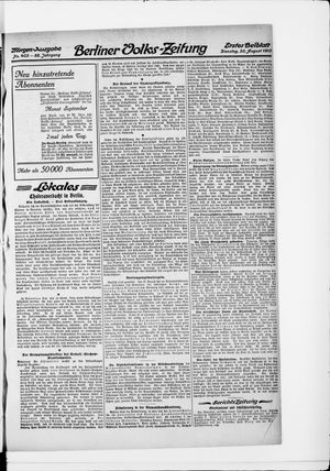 Berliner Volkszeitung vom 30.08.1910