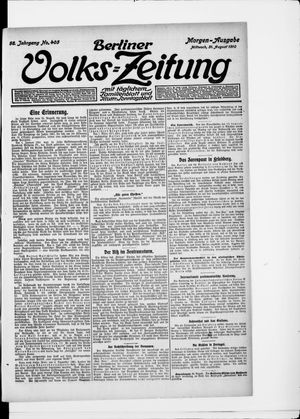 Berliner Volkszeitung vom 31.08.1910