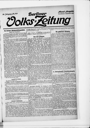 Berliner Volkszeitung vom 03.09.1910