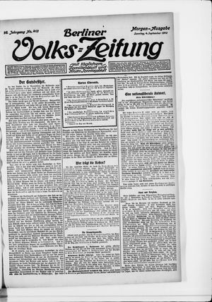 Berliner Volkszeitung vom 04.09.1910