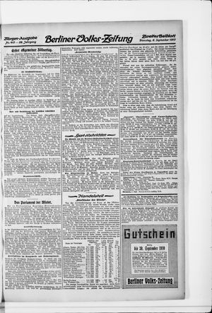 Berliner Volkszeitung vom 06.09.1910