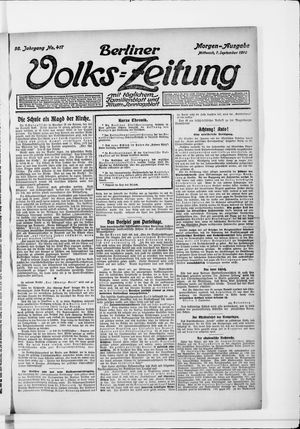 Berliner Volkszeitung vom 07.09.1910
