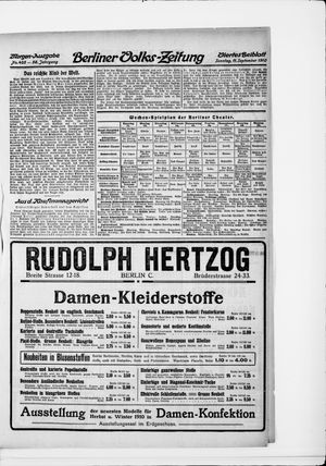 Berliner Volkszeitung vom 11.09.1910