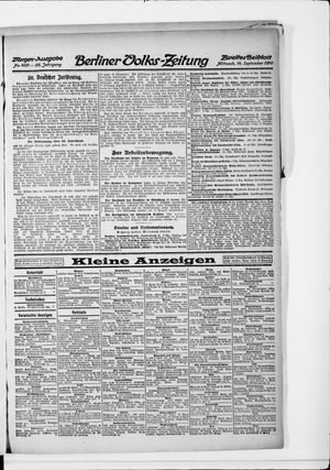 Berliner Volkszeitung vom 14.09.1910