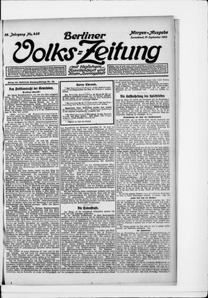 Berliner Volkszeitung vom 17.09.1910