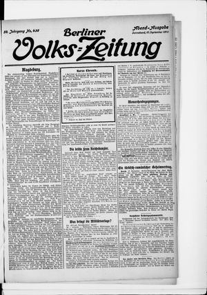 Berliner Volkszeitung vom 17.09.1910