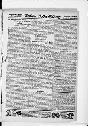 Berliner Volkszeitung vom 18.09.1910