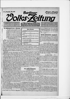 Berliner Volkszeitung vom 20.09.1910