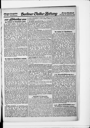 Berliner Volkszeitung vom 20.09.1910