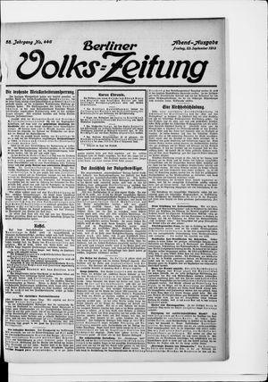 Berliner Volkszeitung vom 23.09.1910