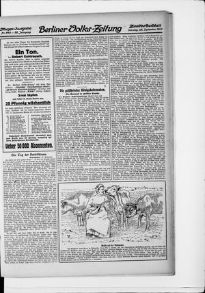 Berliner Volkszeitung on Sep 25, 1910