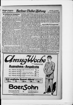 Berliner Volkszeitung vom 25.09.1910