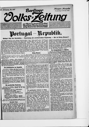Berliner Volkszeitung vom 06.10.1910
