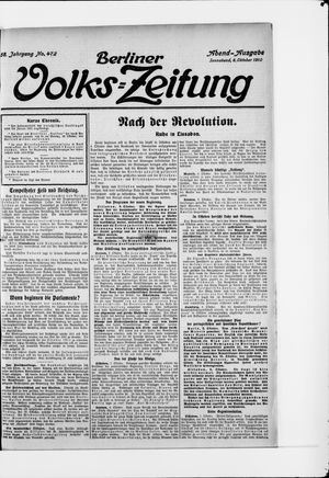 Berliner Volkszeitung on Oct 8, 1910