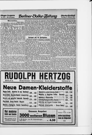 Berliner Volkszeitung vom 09.10.1910
