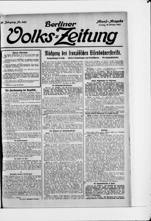 Berliner Volkszeitung vom 14.10.1910
