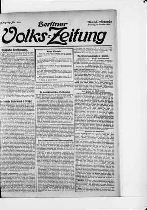 Berliner Volkszeitung vom 25.10.1910