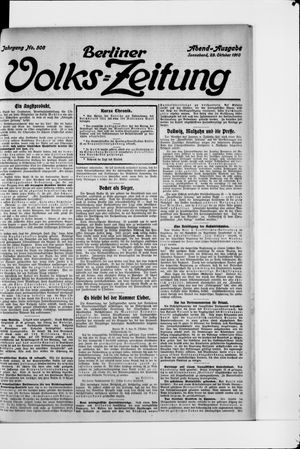 Berliner Volkszeitung vom 29.10.1910