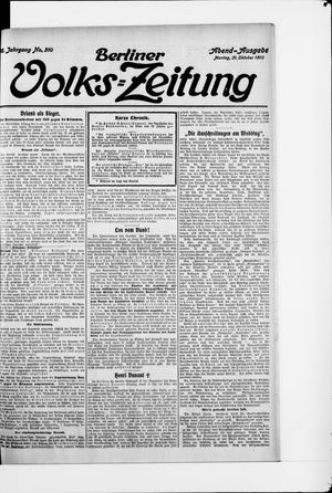 Berliner Volkszeitung vom 31.10.1910