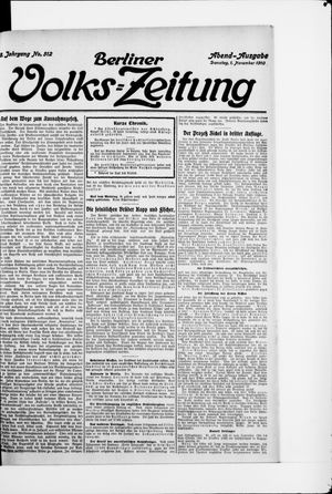 Berliner Volkszeitung vom 01.11.1910