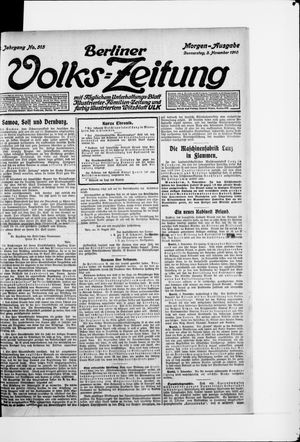 Berliner Volkszeitung vom 03.11.1910