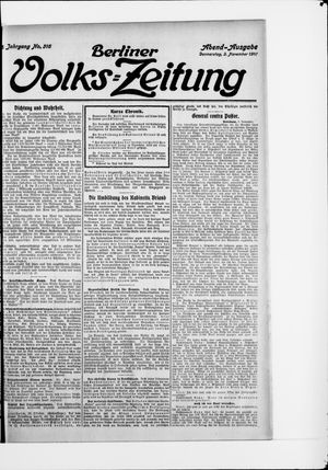 Berliner Volkszeitung vom 03.11.1910