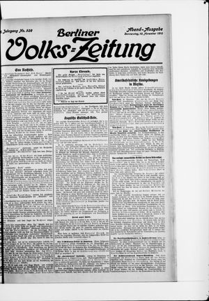 Berliner Volkszeitung vom 10.11.1910