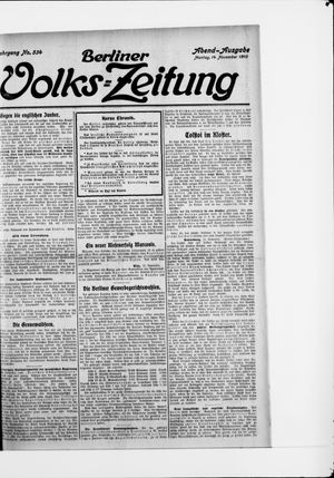 Berliner Volkszeitung vom 14.11.1910