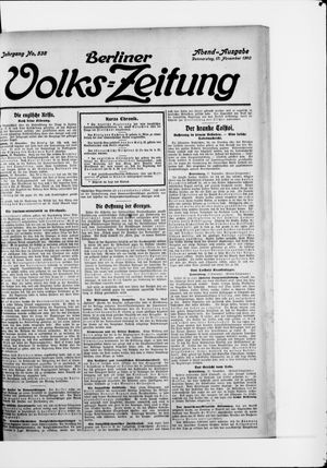 Berliner Volkszeitung vom 17.11.1910