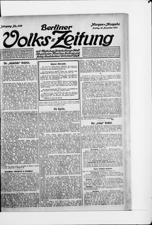 Berliner Volkszeitung vom 18.11.1910