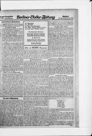 Berliner Volkszeitung vom 18.11.1910