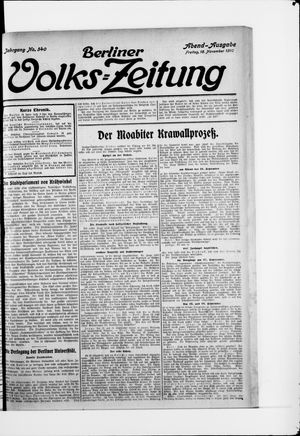 Berliner Volkszeitung vom 18.11.1910
