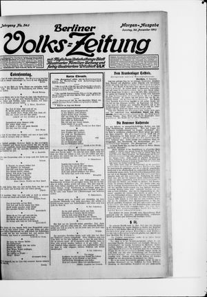Berliner Volkszeitung vom 20.11.1910