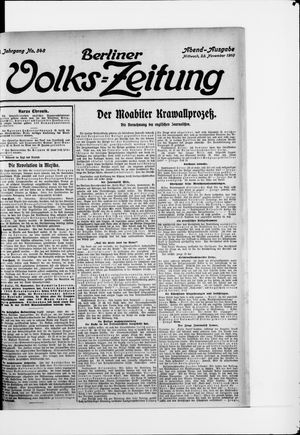 Berliner Volkszeitung vom 23.11.1910