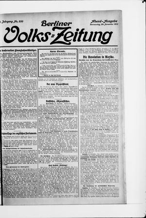 Berliner Volkszeitung vom 24.11.1910