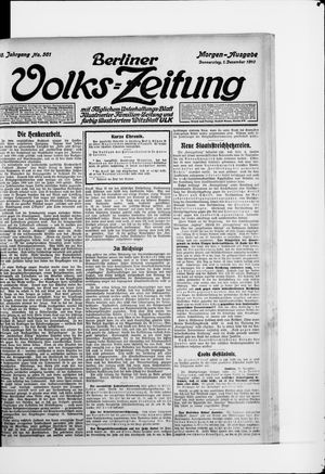 Berliner Volkszeitung vom 01.12.1910