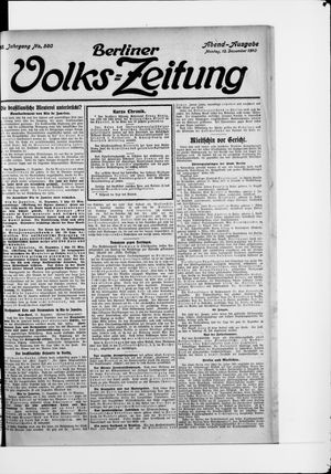 Berliner Volkszeitung vom 12.12.1910