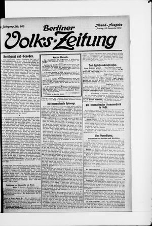 Berliner Volkszeitung vom 23.12.1910