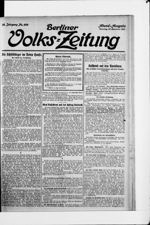 Berliner Volkszeitung vom 27.12.1910