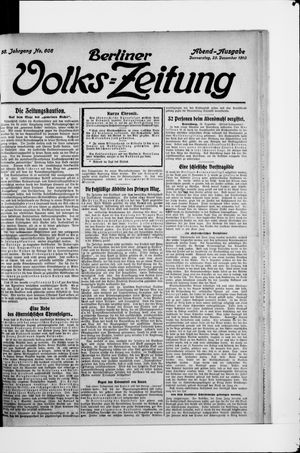 Berliner Volkszeitung vom 29.12.1910