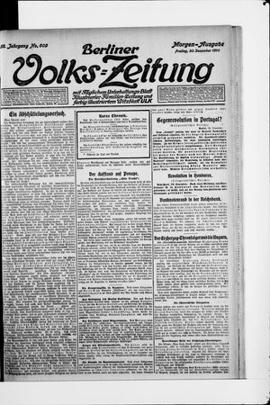 Berliner Volkszeitung vom 30.12.1910